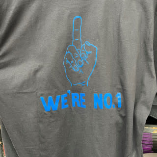 Pro Drum "We're Number One" T-Shirt - (Black w/ Blue Lettering)