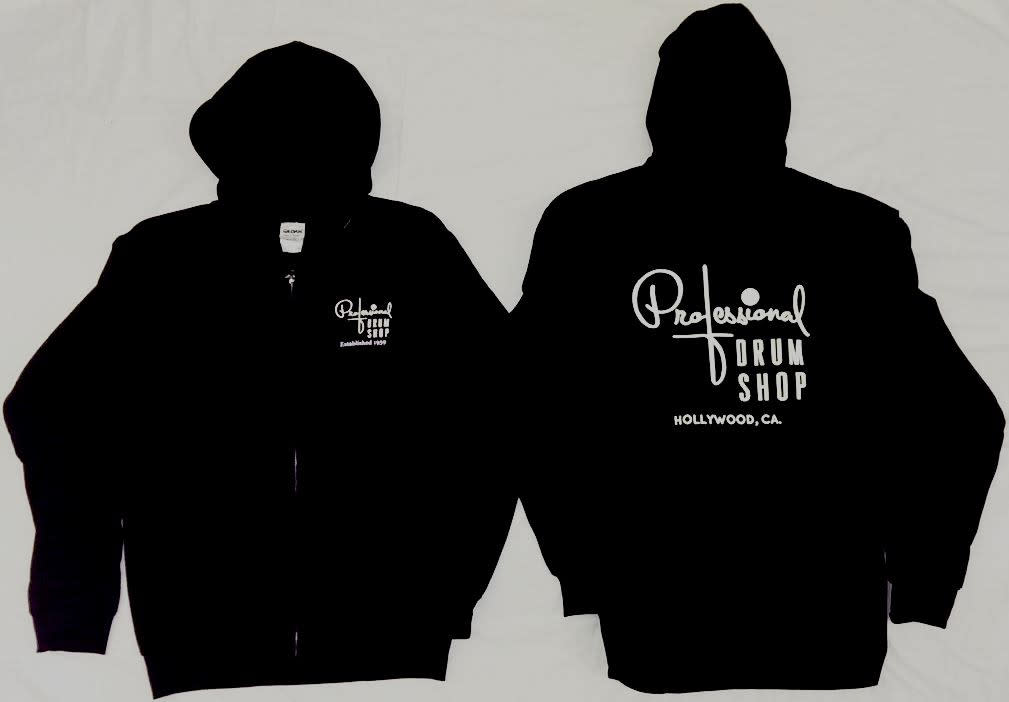 Professional Drum Shop Black Zip-Up Hoodie