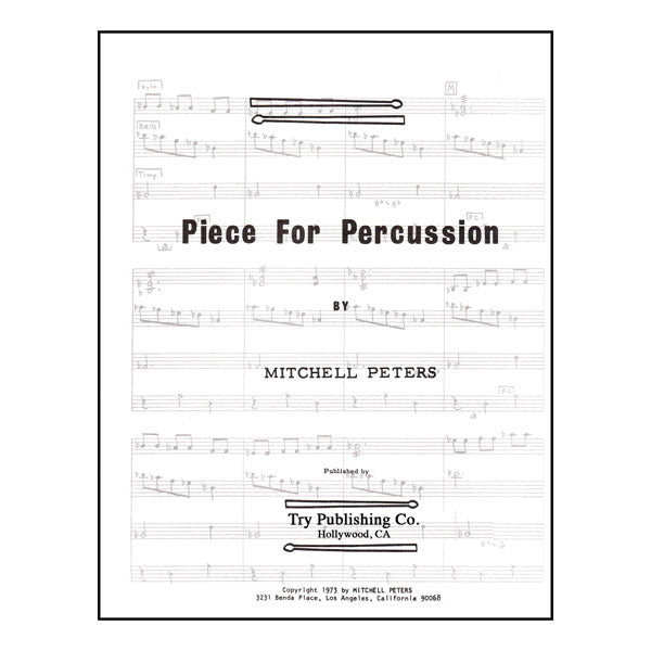 Piece For Percussion - by Mitchell Peters - TRY1101
