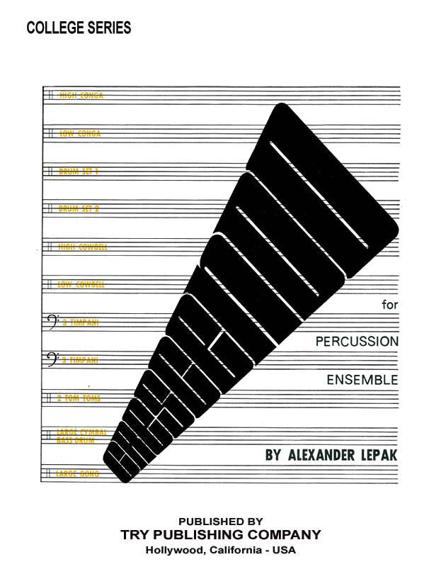 Crescendo for Percussion Ensemble (score and parts) - by Alexander Lepak - TRY1156