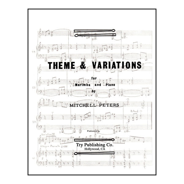 Theme And Variations For Marimba and Piano - by Mitchell Peters - TRY1083