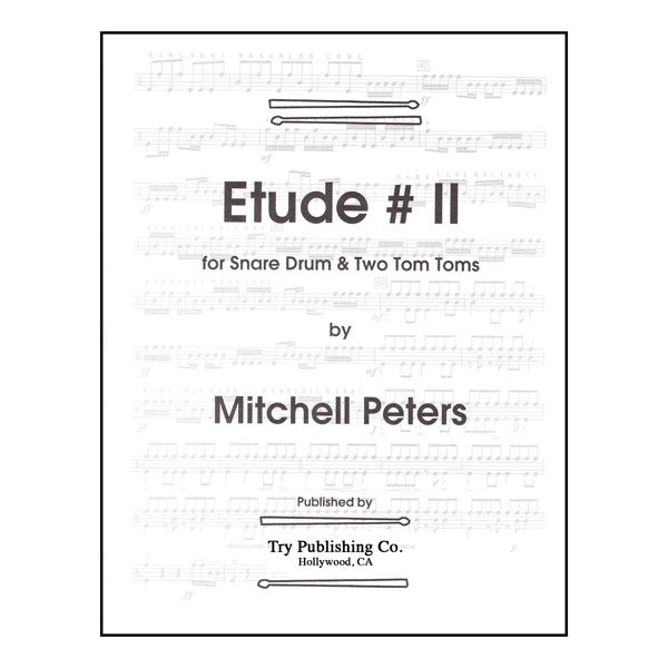 Etude # 2 For Snare Drum and Two Tom-Toms - by Mitchell Peters - TRY1094