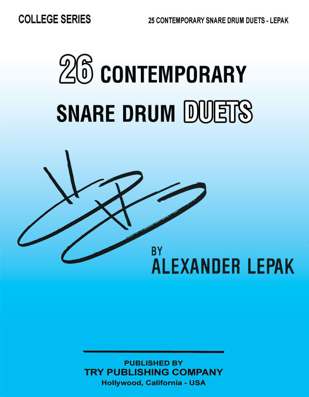 Twenty Six Contemporary Snare Drum Duets - by Alexander Lepak - TRY1148